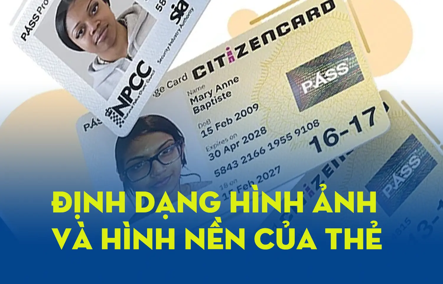 Định dạng hình ảnh và hình nền của thẻ